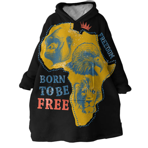 Image of Born To Be Free SWLF1829 Hoodie Wearable Blanket