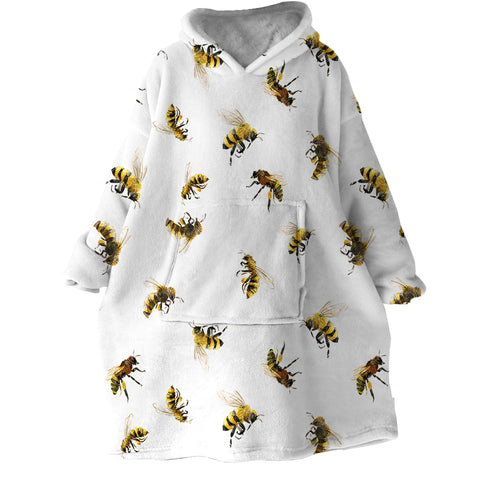 Image of Bees SWLF0860 Hoodie Wearable Blanket