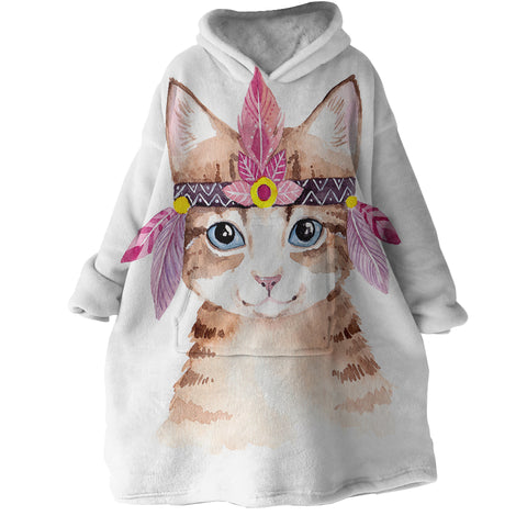 Image of Tribal Cat SWLF2419 Hoodie Wearable Blanket