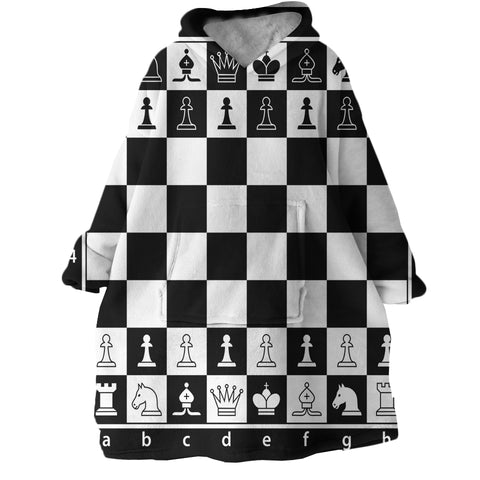 Image of Chessboard SWLF1104 Hoodie Wearable Blanket