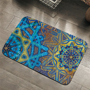 Blue&Yellow Wheels Door Mat