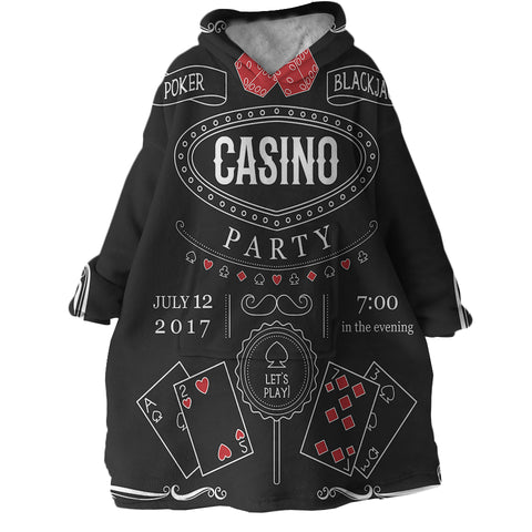 Image of Casino Party Theme SWLF2858 Hoodie Wearable Blanket