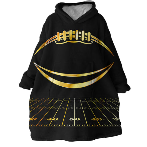 Image of Football Pitch SWLF0630 Hoodie Wearable Blanket