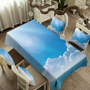Into the Blue Tablecloth - Beddingify