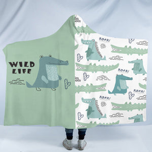 Wild Life Crocodile SW2084 Hooded Blanket