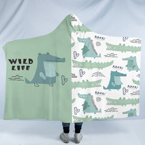 Image of Wild Life Crocodile SW2084 Hooded Blanket