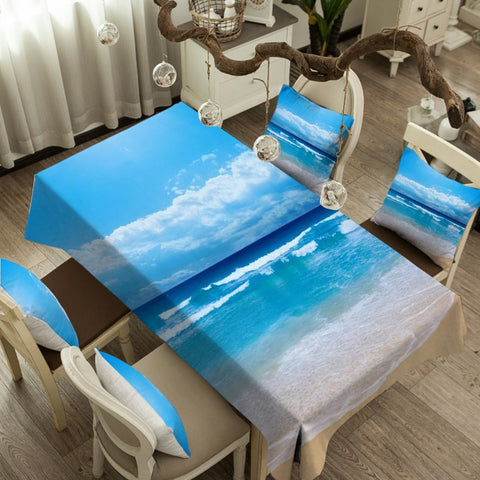 Image of Peace of the Beach Tablecloth - Beddingify