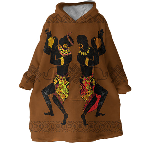 Image of African Dance SWLF1292 Hoodie Wearable Blanket