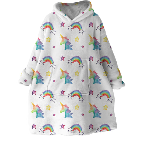 Image of Rainbow Unicorn SWLF1752 Hoodie Wearable Blanket