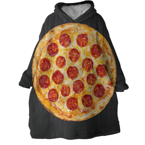 Image of Pepperoni Pizza SWLF2179 Hoodie Wearable Blanket