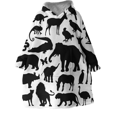 Image of Animal Shadows SWLF1371 Hoodie Wearable Blanket