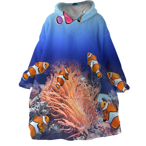 Image of Clown Fish SWLF0747 Hoodie Wearable Blanket