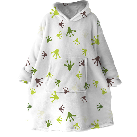 Image of Frog Footprint SWLF0664 Hoodie Wearable Blanket