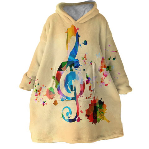 Image of Treble Clef SWLF1374 Hoodie Wearable Blanket