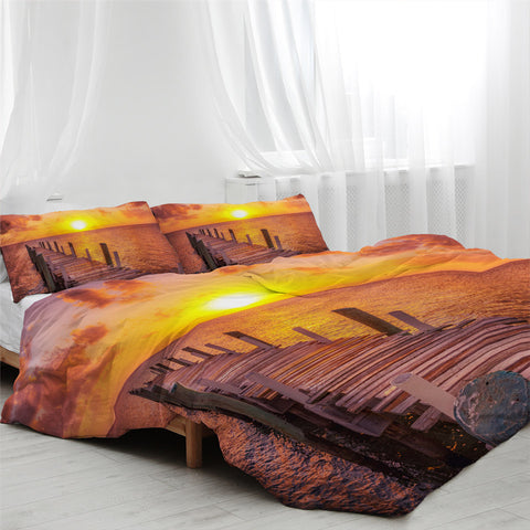 Image of Pier Sunrise Bedding Set - Beddingify