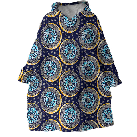 Image of Stylized Circles SWLF1175 Hoodie Wearable Blanket