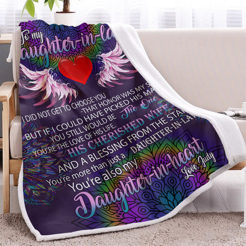 Image of To My Daughter In Laws A Blessing From The Start Fleece Blanket SWMT9763