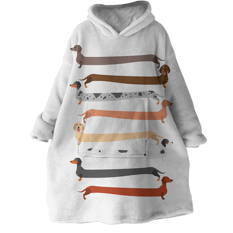 Image of Dachshunds SWLF2793 Hoodie Wearable Blanket