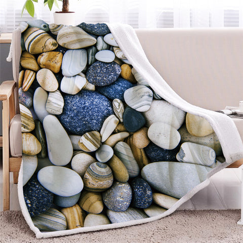 Image of Riverstones Sherpa Fleece Blanket - Beddingify