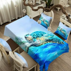 Sea Turtle Life Tablecloth - Beddingify