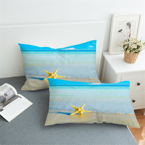 Image of Starfish By The Beach Pillowcase