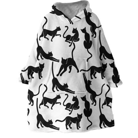 Image of Cat Shadows SWLF1651 Hoodie Wearable Blanket