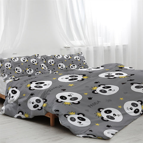 Image of Crowned Panda Patterns Bedding Set - Beddingify