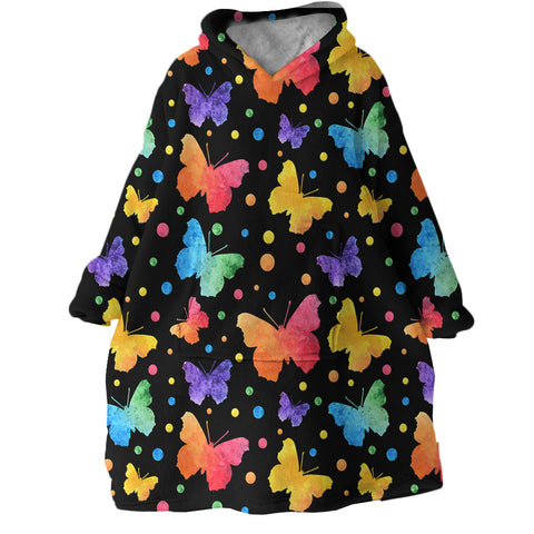 Image of Colorful Butterflies SWLF1505 Hoodie Wearable Blanket