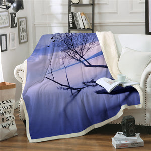 Blue Sea Sherpa Fleece Blanket - Beddingify