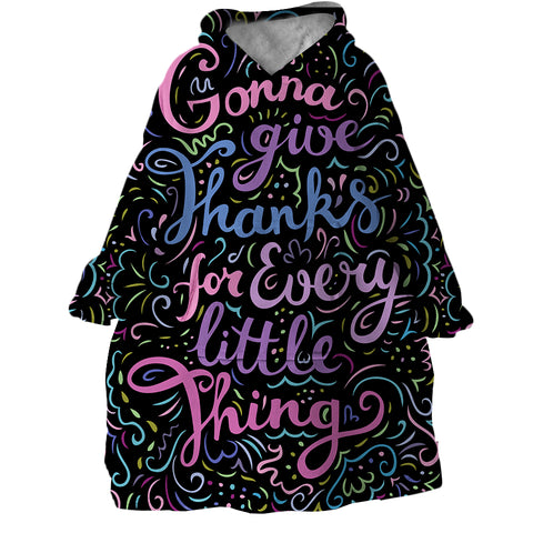 Image of Thankful Quote SWLF1836 Hoodie Wearable Blanket