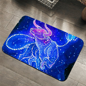 Blue Taurus Constellation Door Mat