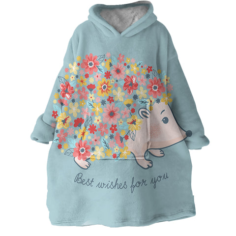 Image of Wishcard Hedgehog SWLF1620 Hoodie Wearable Blanket