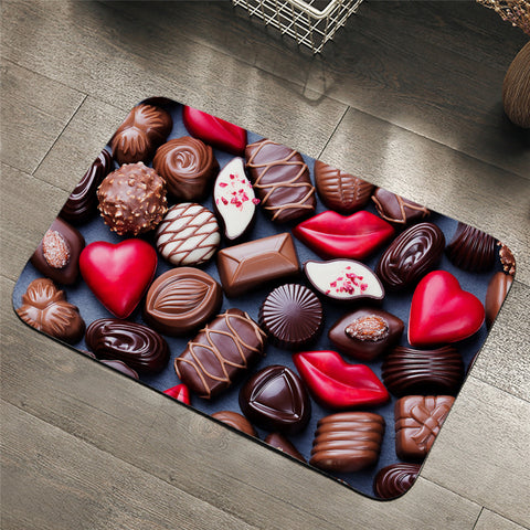 3D Valentine Chocolate SRU0115488028 Door Mat