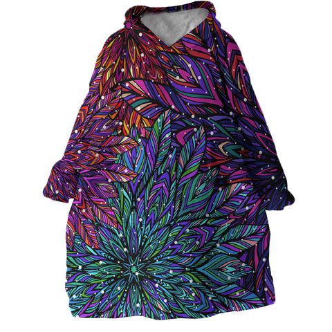 Image of Tropical Leaves SWLF2035 Hoodie Wearable Blanket