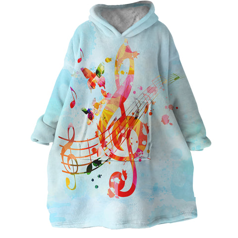 Image of Spring Treble Clef SWLF1507 Hoodie Wearable Blanket