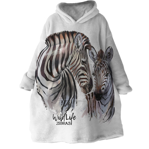 Image of Wild Life Zebra SWLF2698 Hoodie Wearable Blanket