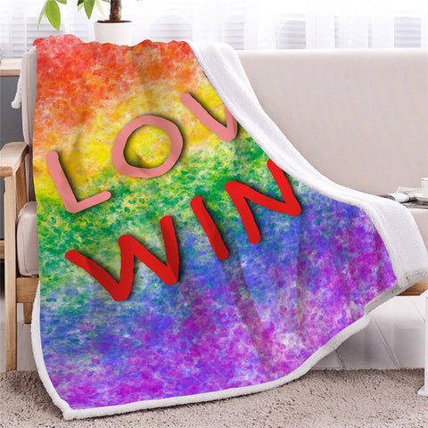 Image of Love Wins Sherpa Fleece Blanket