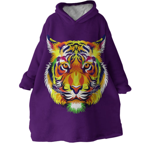 Image of Tiger Purple SWLF2049 Hoodie Wearable Blanket