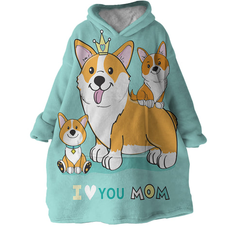 Image of Corgi Fam SWLF2432 Hoodie Wearable Blanket