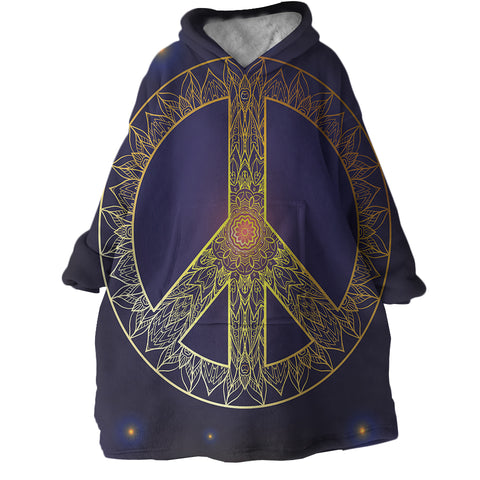 Image of Peace Sign SWLF2850 Hoodie Wearable Blanket