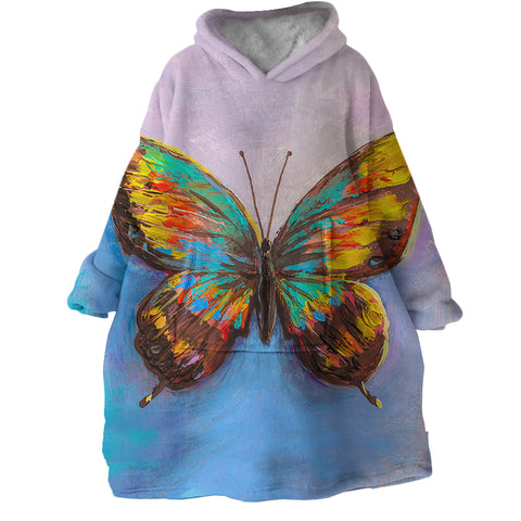 Image of Colorful Butterfly SWLF1181 Hoodie Wearable Blanket