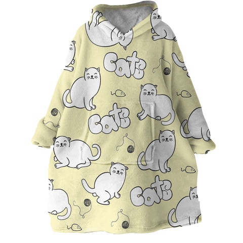 Image of Chubby Cats SWLF1384 Hoodie Wearable Blanket