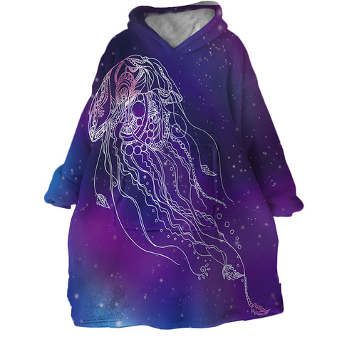 Image of Jellyfish SWLF0289 Hoodie Wearable Blanket