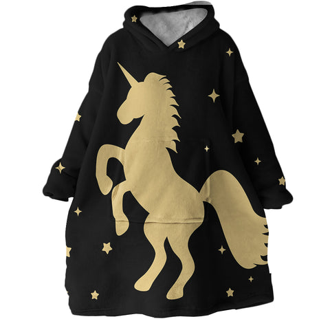 Image of Gold Unicorn SWLF0508 Hoodie Wearable Blanket