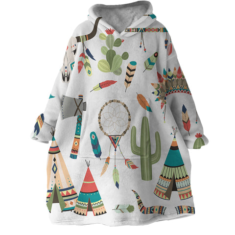 Image of Tribal Themed SWLF2849 Hoodie Wearable Blanket