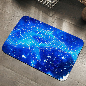 Blue Cetus Constellation Door Mat