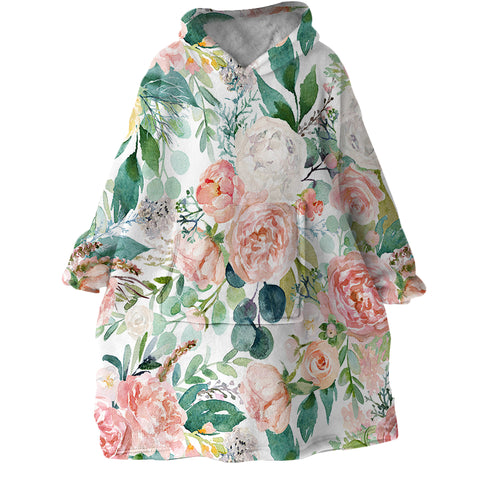 Image of Vintage Roses SWLF0459 Hoodie Wearable Blanket