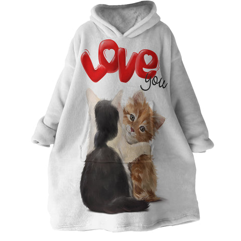 Image of Love Cats SWLF2427 Hoodie Wearable Blanket