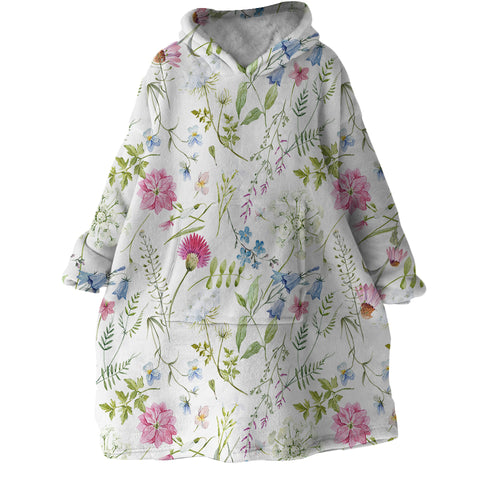 Image of Pink Roses SWLF2323 Hoodie Wearable Blanket