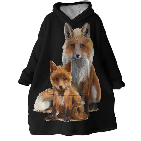 Image of Foxes SWLF1905 Hoodie Wearable Blanket